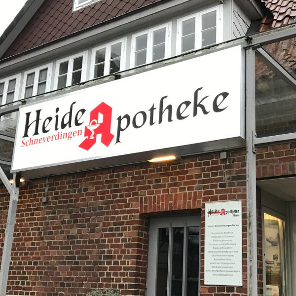 heide Apotheke Leuchtkasten beidseitig - Hamburger-Werbewerkstatt